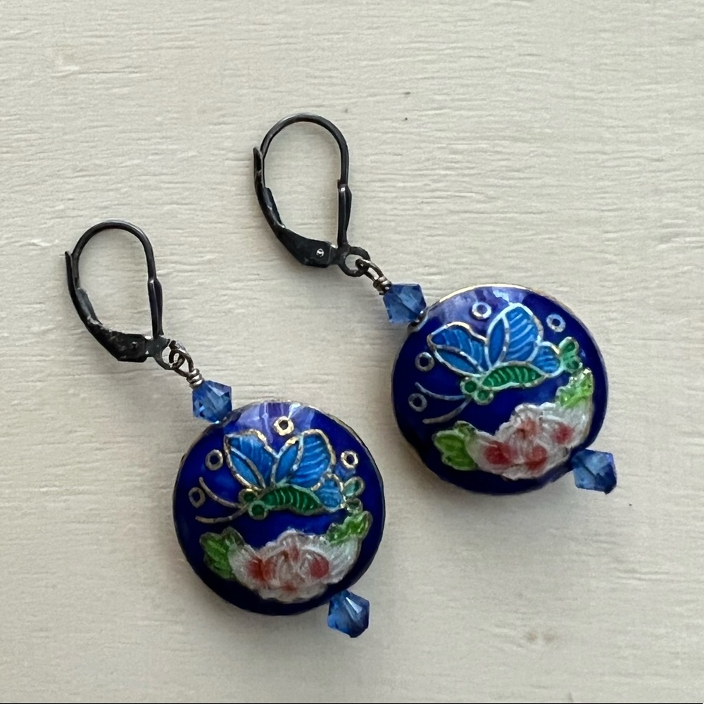 Cloisonne Enamel Earrings